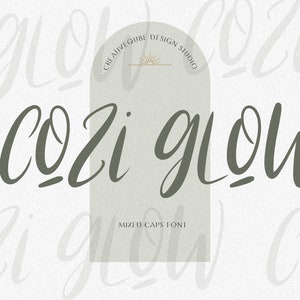 Calligraphy Font, Modern Calligraphy, Digital Fonts, Wedding Font, Invitation Font, Script Font, Digital Download, Cozi Glow
