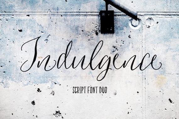 Calligraphy Font, Modern Calligraphy, Digital Fonts, Wedding Font, Invitation Font, Script Font, Digital Download, Indulgence