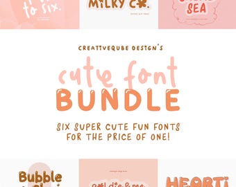 Verspieltes handgeschriebenes Schriften-Bundle | DIY Cricut & Procreate Schriftarten