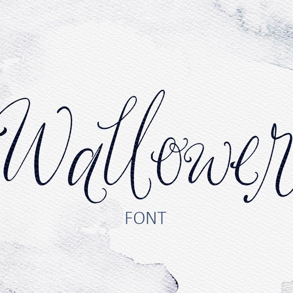 Wallower-lettertype: moderne kalligrafie (digitale download)