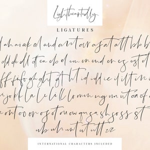 Calligraphy Font, Modern Calligraphy, Digital Fonts, Wedding Font, Invitation Font, Script Font, Digital Download, Lightheartedly image 3