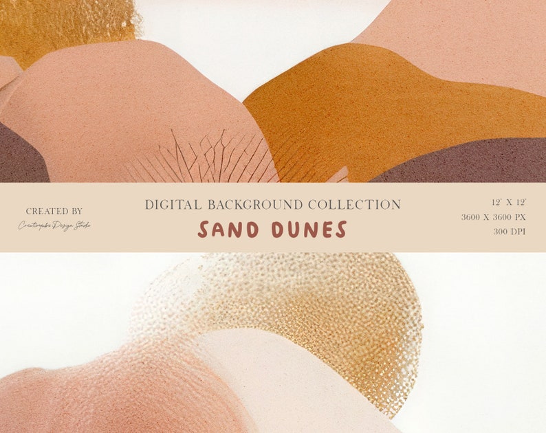 Sand Dunes Digital Background Paper Collection: Natural Textures, Coastal Vibes, Earth Tones, Printable, Instagram, Planner image 7