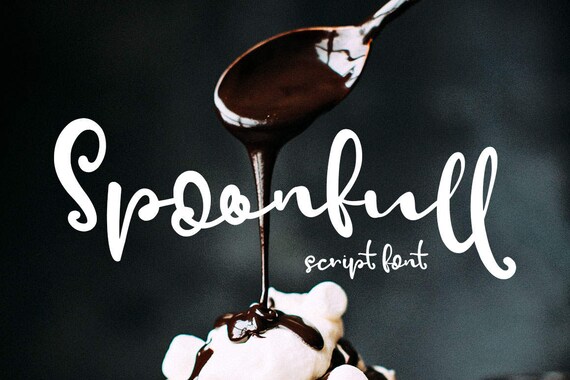 Calligraphy Font, Modern Calligraphy, Digital Fonts, Wedding Font, Invitation Font, Script Font, Digital Download, Spoonfull