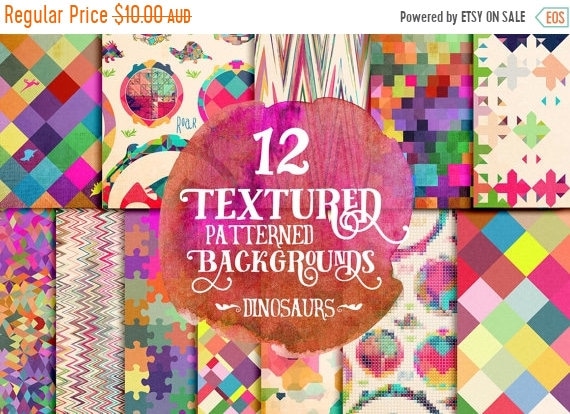 70% OFF Sale Dinosaur pattern digital paper, photography background papers, geometric, instant download
