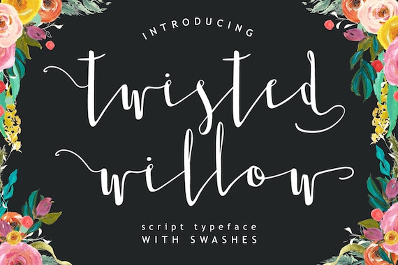 Calligraphy Font, Modern Calligraphy, Digital Fonts, Wedding Font, Invitation Font, Script Font, Digital Download, Twisted Willow