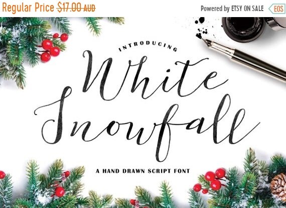 70% OFF Sale Calligraphy Font, Modern Calligraphy, Digital Fonts, Wedding Font, Invitation Font, Script Font, Digital Download, White Snowfa