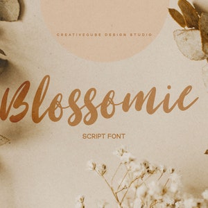 Calligraphy Font, Modern Calligraphy, Digital Fonts, Wedding Font, Invitation Font, Script Font, Digital Download, Blossomie