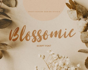 Calligraphy Font, Modern Calligraphy, Digital Fonts, Wedding Font, Invitation Font, Script Font, Digital Download, Blossomie