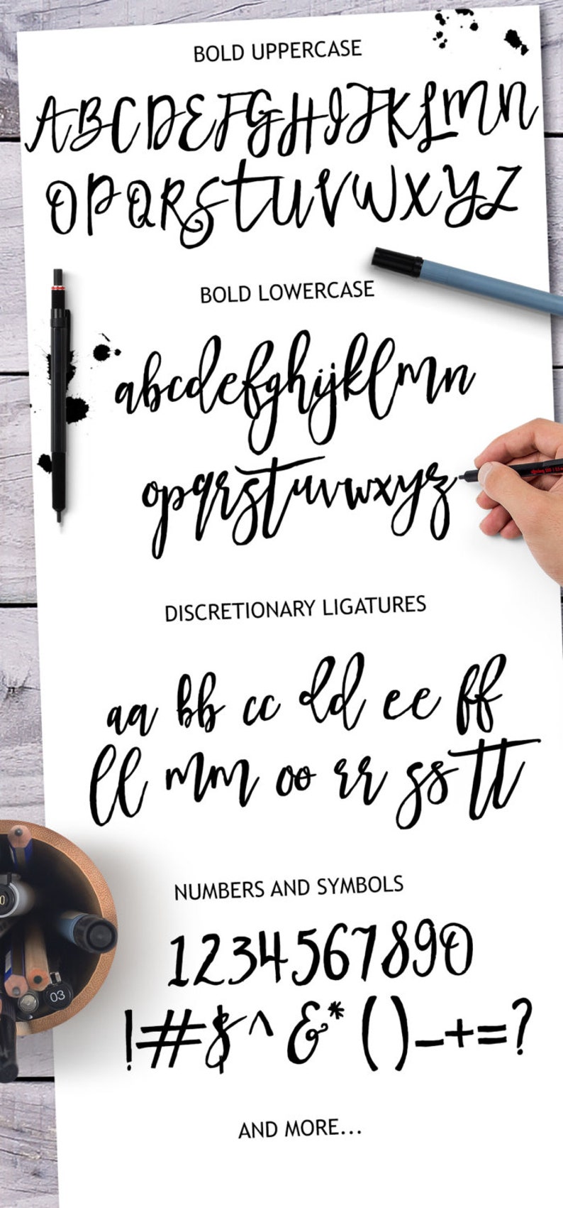 Calligraphy Font, Modern Calligraphy, Digital Fonts, Wedding Font, Invitation Font, Script Font, Digital Download, Tropical Nights image 3