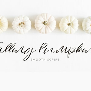 Calligraphy Font, Modern Calligraphy, Digital Fonts, Wedding Font, Invitation Font, Script Font, Digital Download, Falling Pumpkins