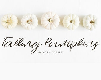 Calligraphy Font, Modern Calligraphy, Digital Fonts, Wedding Font, Invitation Font, Script Font, Digital Download, Falling Pumpkins