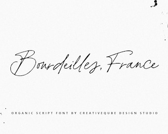 Bourdeilles France Schreibschrift: Organische Kalligraphie (Digitaler Download)