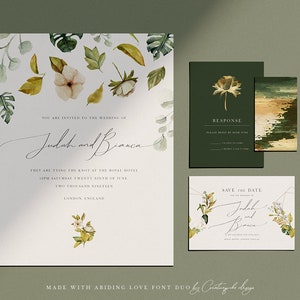 Modern Calligraphy Font Signature Style Digital Font Wedding Font Invitation Script Digital Download Abiding Love Script & Serif image 4