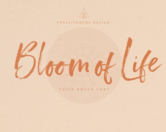 Calligraphy Font, Modern Calligraphy, Digital Fonts, Wedding Font, Invitation Font, Script Font, Digital Download, Bloom of Life