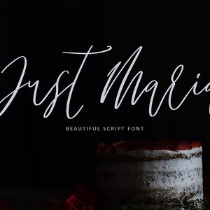 Calligraphy Font, Modern Calligraphy, Digital Fonts, Wedding Font, Invitation Font, Script Font, Digital Download, Just Maria
