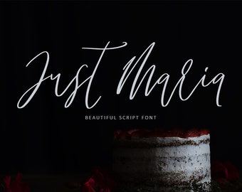 Calligraphy Font, Modern Calligraphy, Digital Fonts, Wedding Font, Invitation Font, Script Font, Digital Download, Just Maria