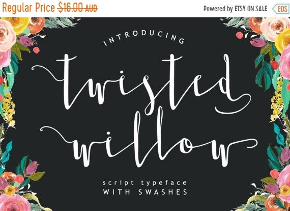 70% OFF Sale Calligraphy Font, Modern Calligraphy, Digital Fonts, Wedding Font, Invitation Font, Script Font, Digital Download, Twisted Will