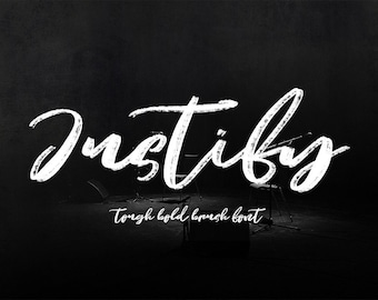 Justify Brush Script Font: Modern Calligraphy (Digital Download)