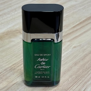Vintage eingestellt Eau de Sport SANTOS de CARTIER Paris Spray 100 ml