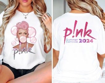 P!nk Pink Singer Summer Carnival 2024 Tour Shirt, Pink Fan Lovers SweatShirt, Trustfall Album Hoodie, Concert 2024 P!nk tee gift for fan