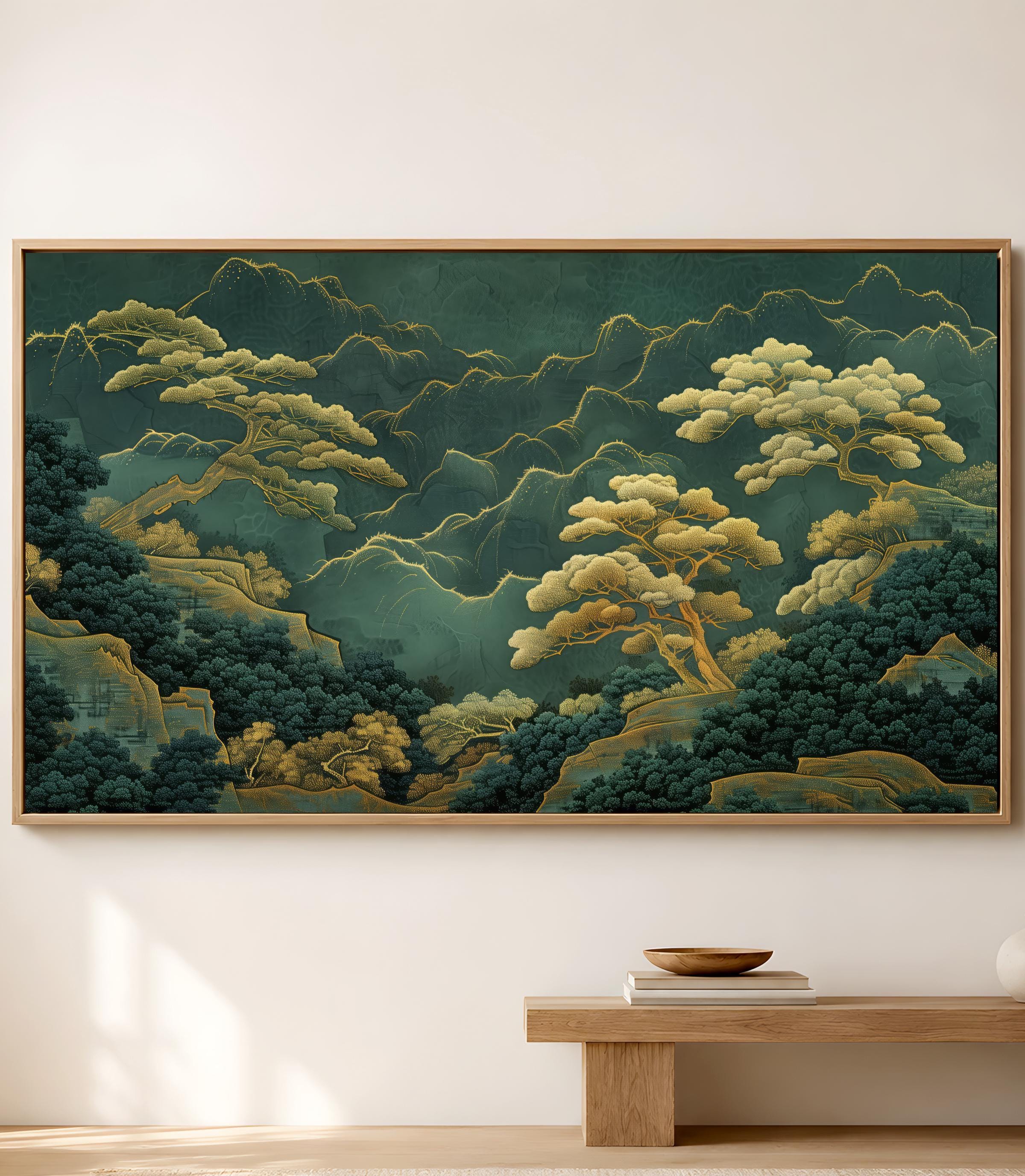 Large Japanese Vintage Silk Screen - Etsy