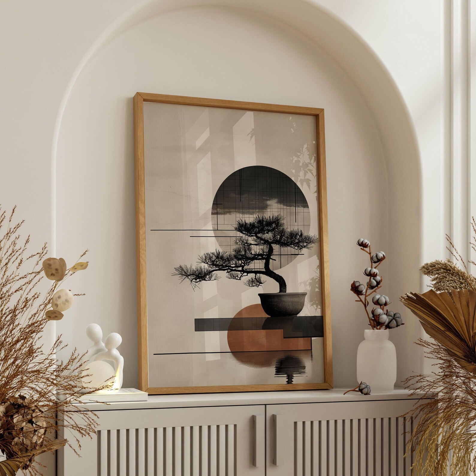 Minimalist Bonsai Wall Art Japanese Wabi Sabi Wall Art Zen Abstract ...