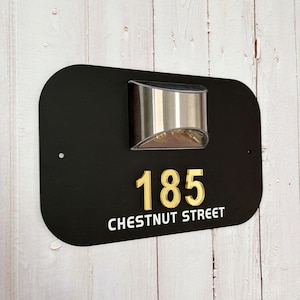 Custom 3D Stereoscopic Door Sign | Solar Illuminated Address Sign | Outdoor Waterproof Home Door Sign Lights | Acrylic Address Number Plates
