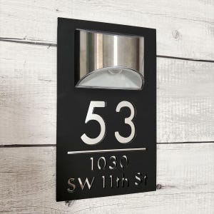 Custom Door Number / Personalized LED Solar Light / Apartment Door Number Door Sign / Laser Cut Acrylic Panel Door Number / Home Decor Gift