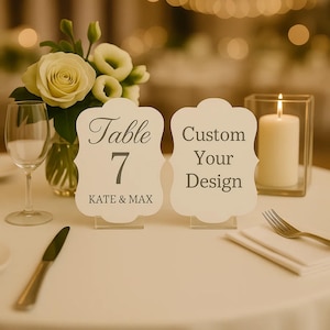 Custom Irregular Wedding Table Signs / Personalized Acrylic Table Numbers / Wedding Party Supplies / Wedding Decor/ Pink Table Sign Numbers
