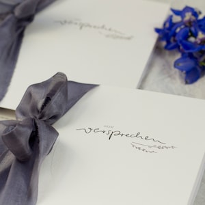 Gelübde Heft JAYDE - schwarz auf weiß - Eheversprechen Ihr Versprechen und Sein Versprechen Wedding Vows, boho, elegant, minimalistisch