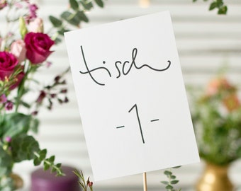 Tischnummern JAYDE - recycling weiß
