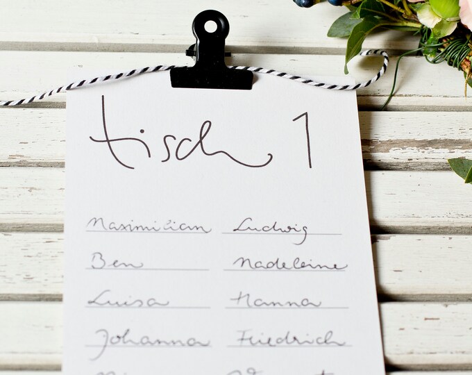 PDF Datei Download Sitzplan für die Hochzeit Tischplan, Sitzordnung