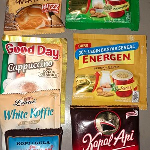 Retail units of various coffee sachets,In one box there are 15 coffee sachets (gift coffee box)