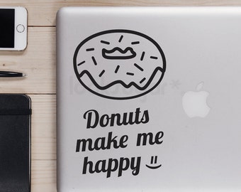 Laptop Decal - Donut Lovers Decal - Donut decal - LSLD-A0001TF