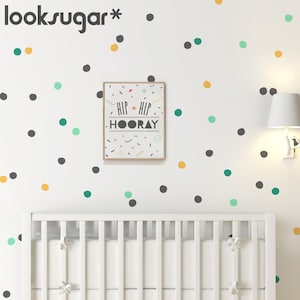 Hand Drawn Polka Dot Stickers . Hand Drawn Polka Dots . Hand Drawn Wall Decal Dots . Pattern Wall Stickers . Polka Dot Decals - AP0063NF