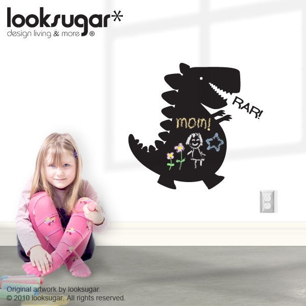 Dinosaur Chalkboard Wall Decals Kids Wall Sticker 0021 Etsy