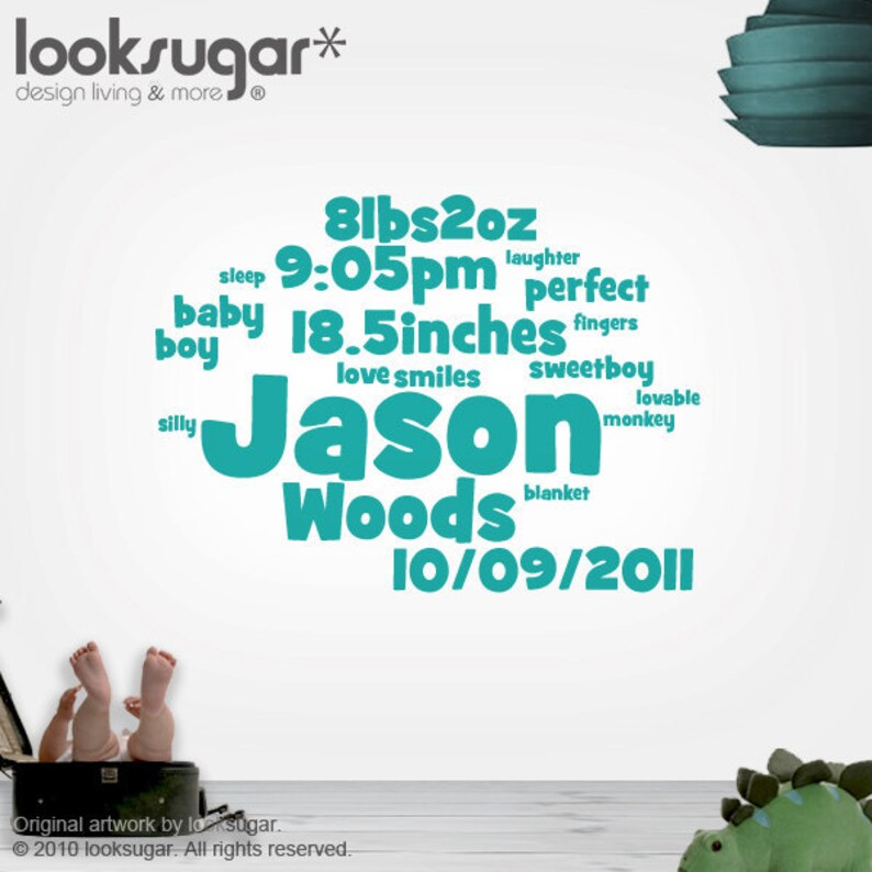 Personalized Wall Decal Children Wall Decals Nursery Wall Etsy