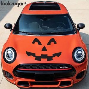 Sticker Halloween Jack-O-Lantern pour voiture - Stickers saisonniers pour vitrines - Stickers muraux Halloween - Stickers vitrines - LSWD-HW004TR