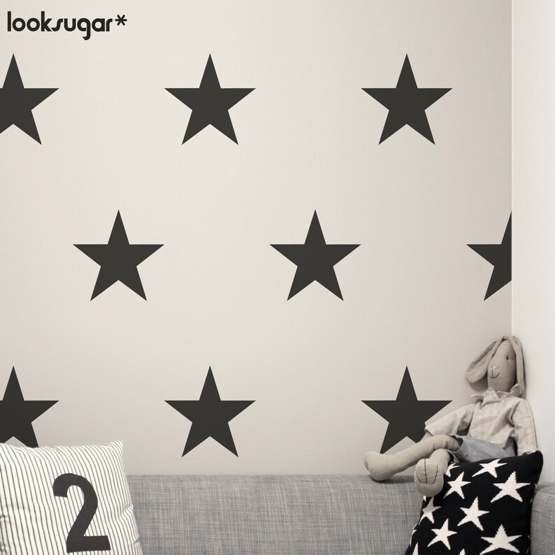 Large Star Decals . Star Wall Decals . Nursery Star Decals . 10 Inch ...