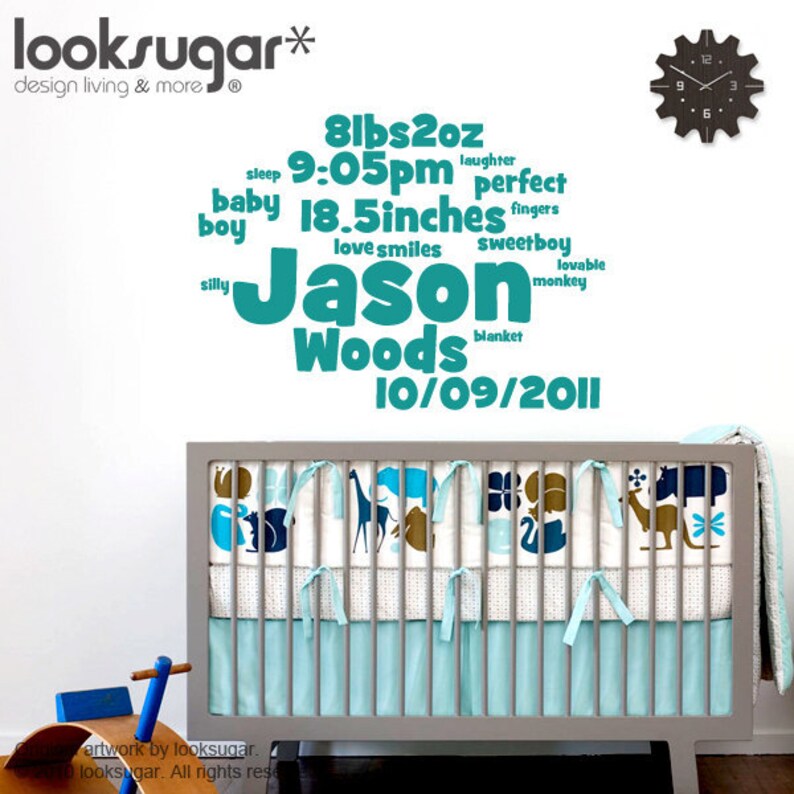 Personalized Wall Decal Children Wall Decals Nursery Wall Etsy