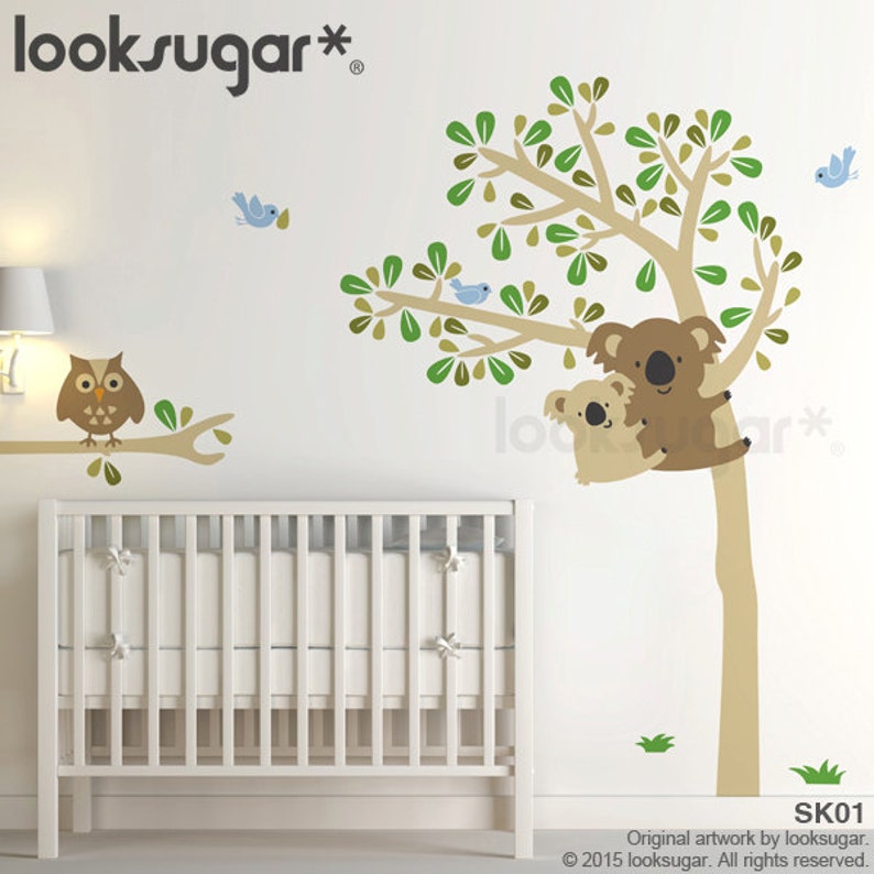 Forest Wall Decal Forest Animals Nursery Wall Decal Tree Etsy