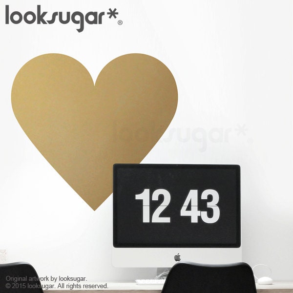 Valentine's Day Heart Wall Decal - Storefront Vinyl Sticker - Heart ...