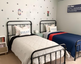 Swiss Cross Wall Decals - Modern Plus Sign Stickers for Kids Room and Baby Nursery - Cross Pattern Office or Retail Spaces - LSWP-AP0043NF