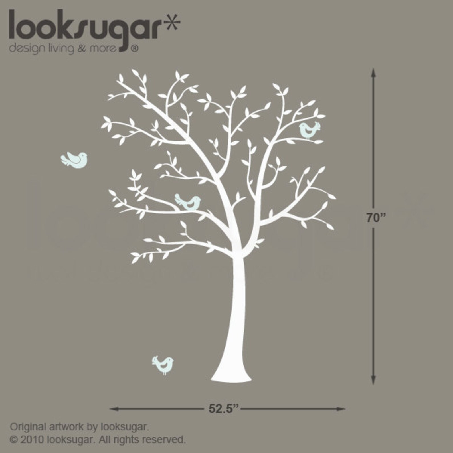 Wall Decal White Tree Tree Decal Tree Wall Stickers Etsy