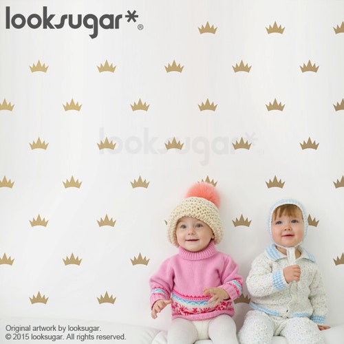 Crown Decals . Modern Baby Nursery Decal . Removable Crown Etsy