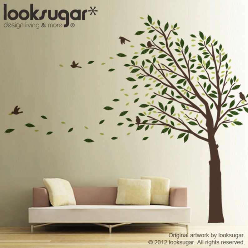Oversized Tree Decal Large Tree Wall Mural Commercial Etsy