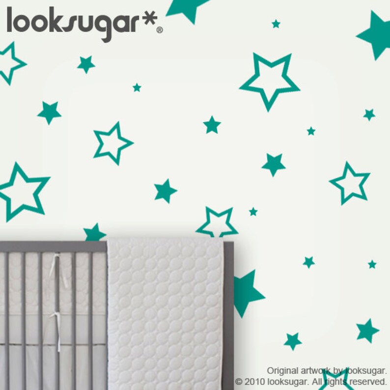 Star Wall Decals Children Wall Stickers Baby Nursery Wall Etsy