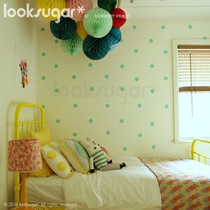 2 inch Polka Dots Wall Decals - Polka Dot Stickers with Wallpaper Effect - Wall Stencil Polka Dots - AP0017NF