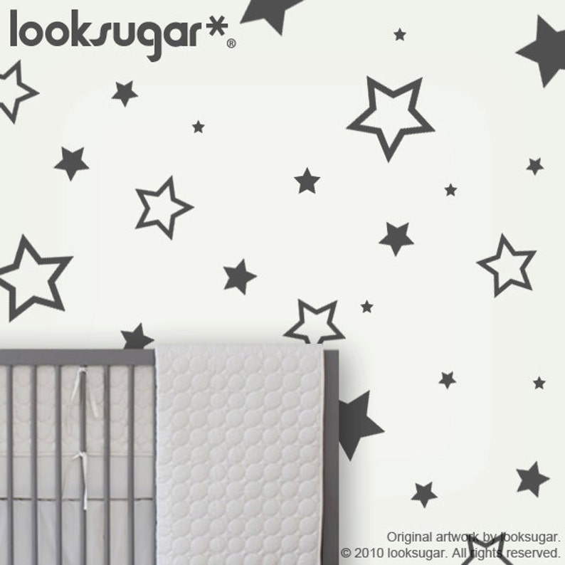 Star Wall Decals Children Wall Stickers Baby Nursery Wall Etsy