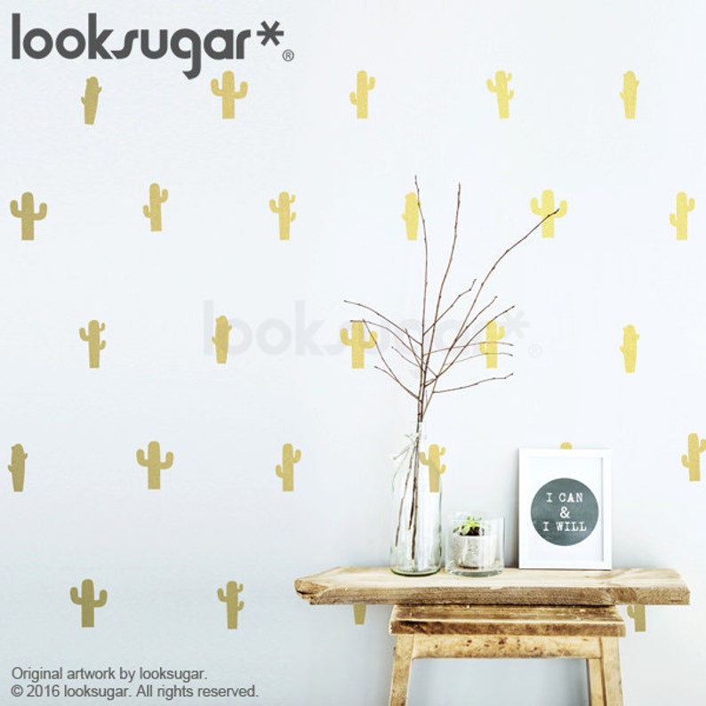 Cactus Wall Decal Cactus Sticker Cactus Decor for Nursery Etsy